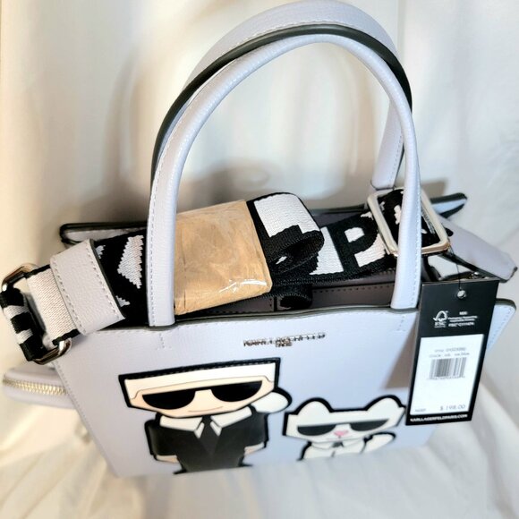 Karl Lagerfeld Paris Ice Blue Satchel w/ Silky Dust Bag – NWT ~ Retails: $198 - Picture 5 of 8